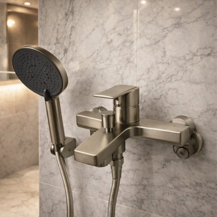 대림바스 니켈무광 샤워욕조수전 DLB6613LN, 실버, 1개