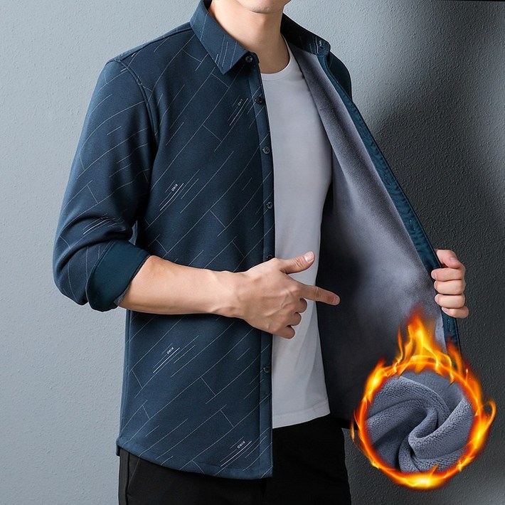 융기모긴팔셔츠 겨울중남성캐주얼비즈니스셔츠상의P88