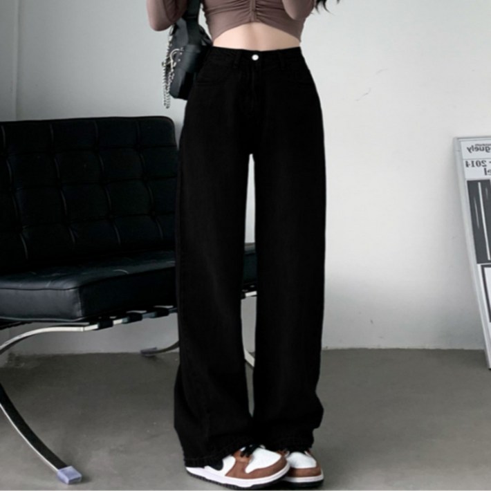 제이지나 여성 일자 와이드 청바지 데님 팬츠 제이지나 여성 일자 와이드 청바지 데님 팬츠