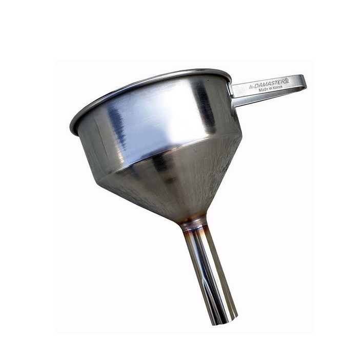 국산 손잡이형 엔진 오일깔대기 스텐깔때기 오일주입기 엔진오일교환, 1개