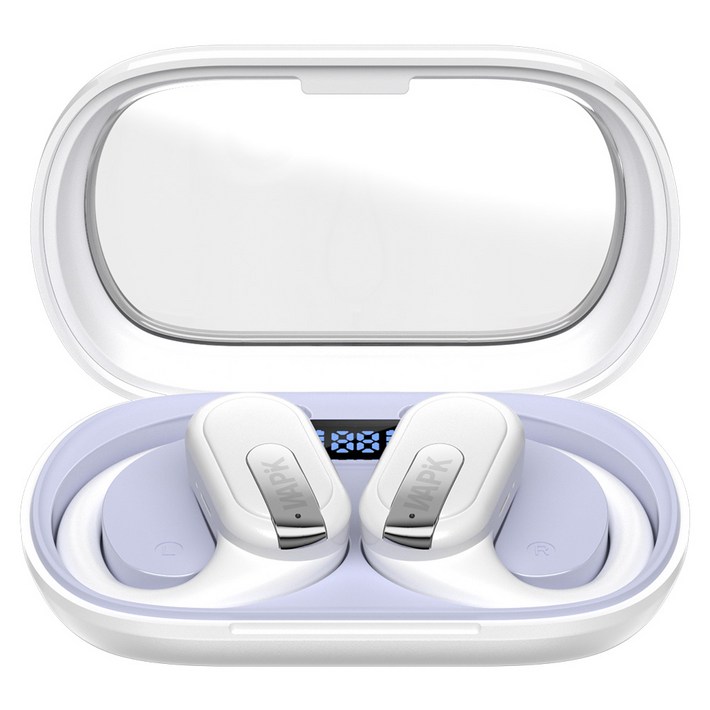 와피크 디스플레이 OWS 5.4 오픈형 귀걸이 고음질 무선 블루투스 이어폰 RS5, 화이트