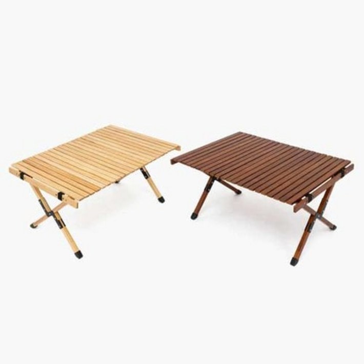 문캠핑 접이식 원목 롤테이블 내츄럴 S사이즈 M사이즈 L사이즈 월넛 L사이즈 파우치포함, 내츄럴