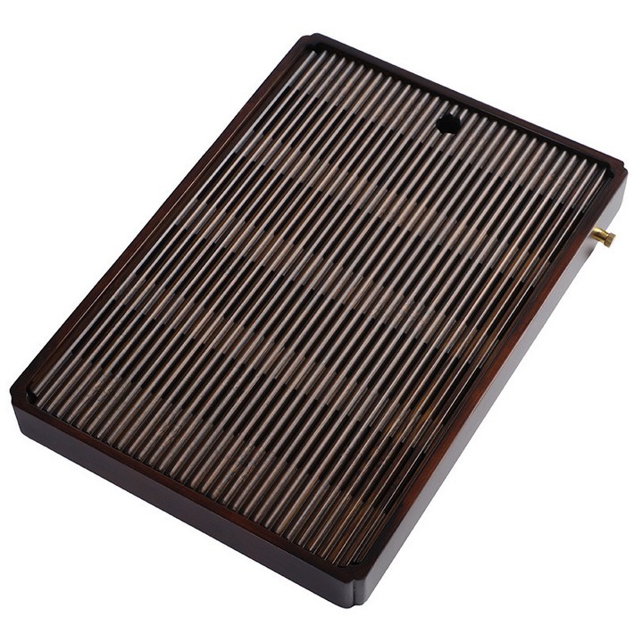 티트레이 차트레이 받침대 다기 다도 대다무 차판, 브라운라지, 1개, 차판