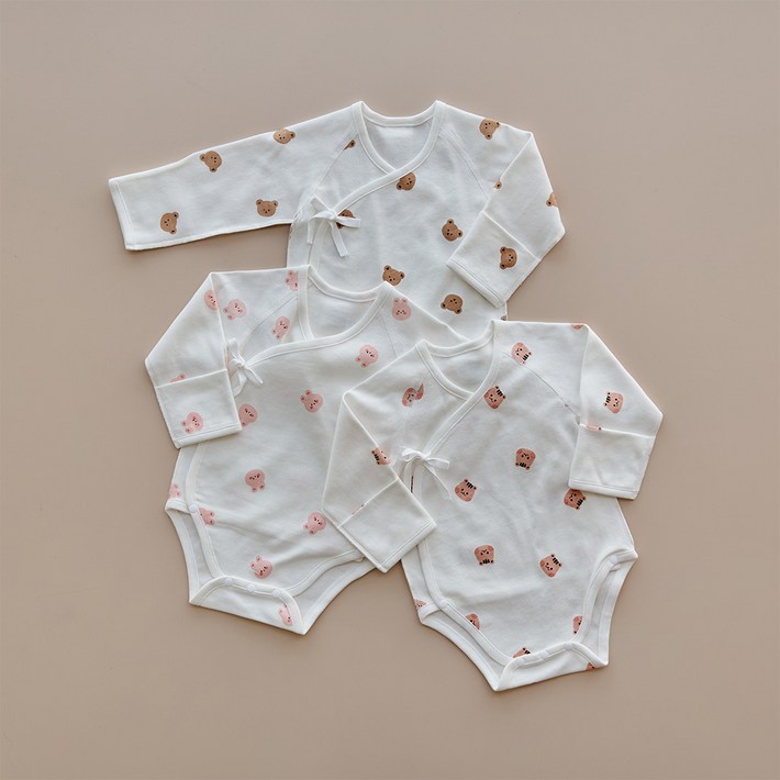 돗투돗 동물친구들 퓨어코튼 신생아 배냇 바디슈트