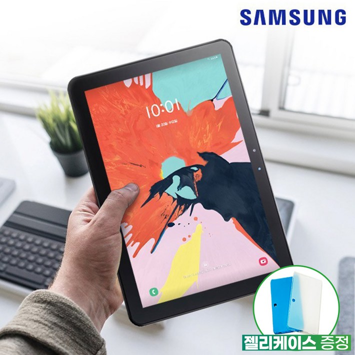 삼성 갤럭시탭 어드밴스드2 10.1인치 SMT583 WiFi 32GB  젤리케이스  보호필름 증정, WiFi, 그레이, 32GB