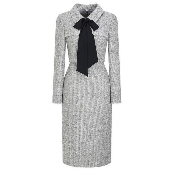 백화점판 JJ지고트 인기 배색 타이 재킷 H라인 원피스GP0OP921 원피스 하객룩 데이트룩