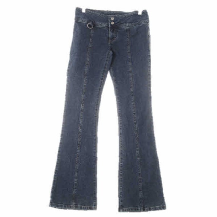 1674 게스 블루 데님 투버튼슬림스트레치플레어진 6792