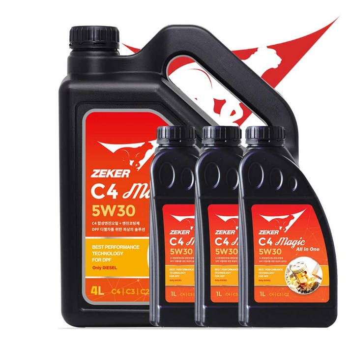 제커매직올인원 5W30 C4 C3 DPF 올인원 QM5, SM6, 산타페, 쏘렌토 르노디젤 엔진오일 47LT, 7L, 4L