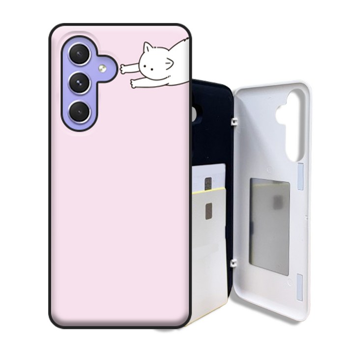 휘케이스 디자인 퀀텀4 A546 카드2장 수납 마그네틱 도어범퍼 케이스