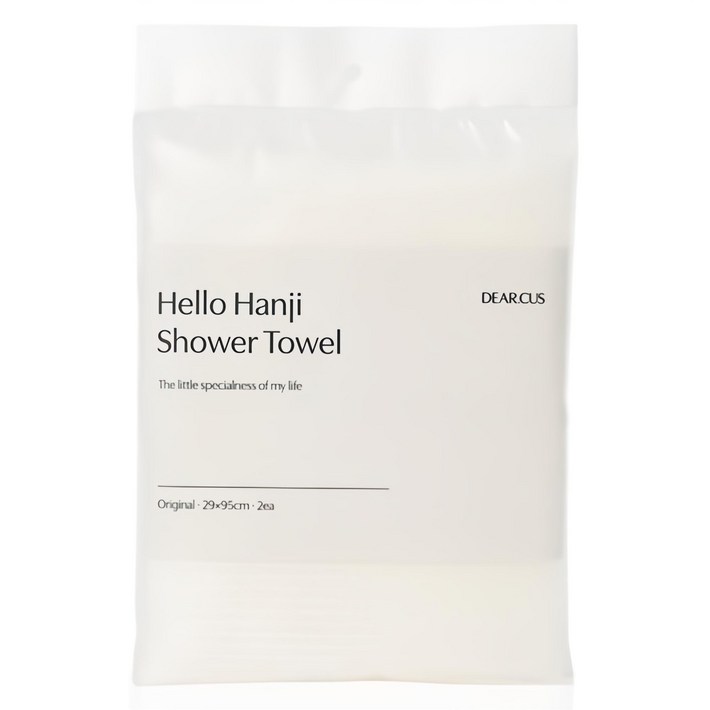 디어커스 안녕한지 샤워타월, 단일 색상, 2개입, 1개