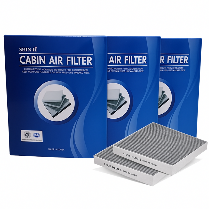 기아 111 신아 자동차 에어컨 활성탄필터, 올뉴모닝2017, 3개