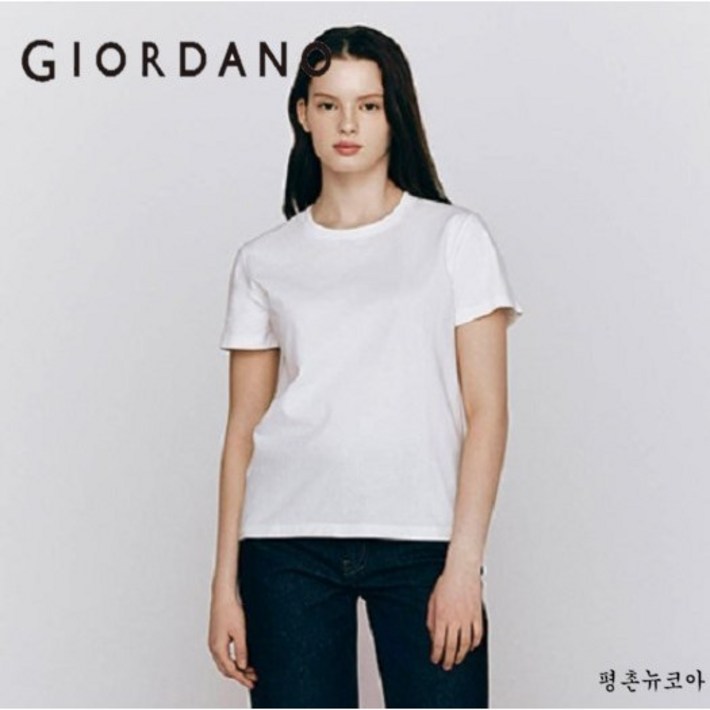 지오다노_평촌_ [여성] 베이직한 30수 코튼 라운드 반팔 티셔츠_32445518