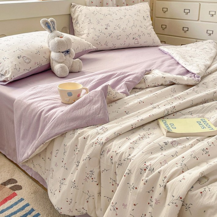 크크라이프 항균 워싱 부드러운 여름 차렵이불