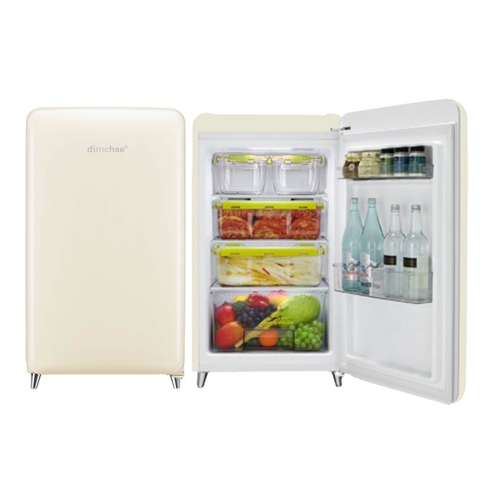 공식인증점 딤채 스탠드형 쁘띠김치냉장고 100리터 1룸 투명용기포함