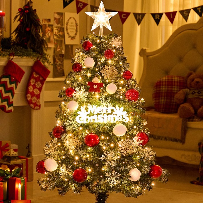 크리스마스트리 트리 탑별 장식 LED 전구 풀세트