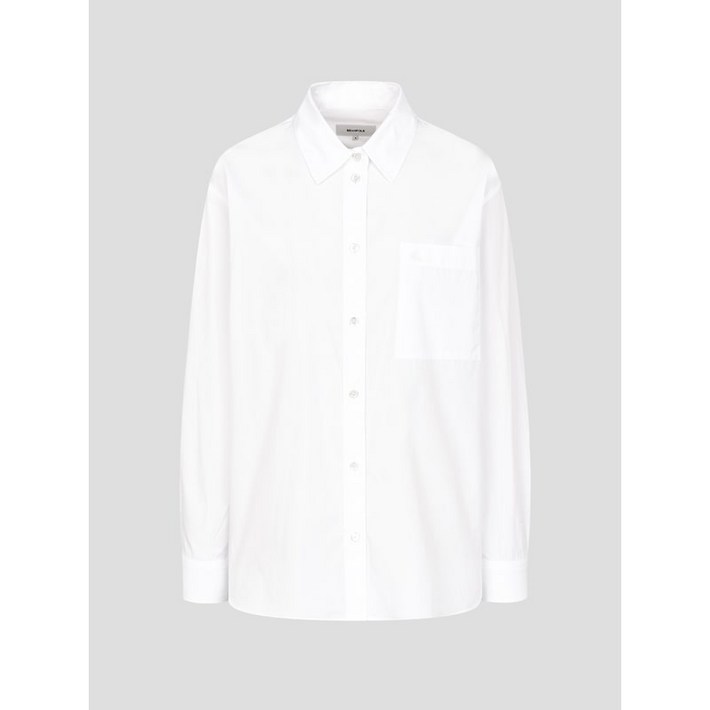 정품 빈폴 여성셔츠 BEANPOLE 포플린 솔리드 화이트 여자 셔츠 남방