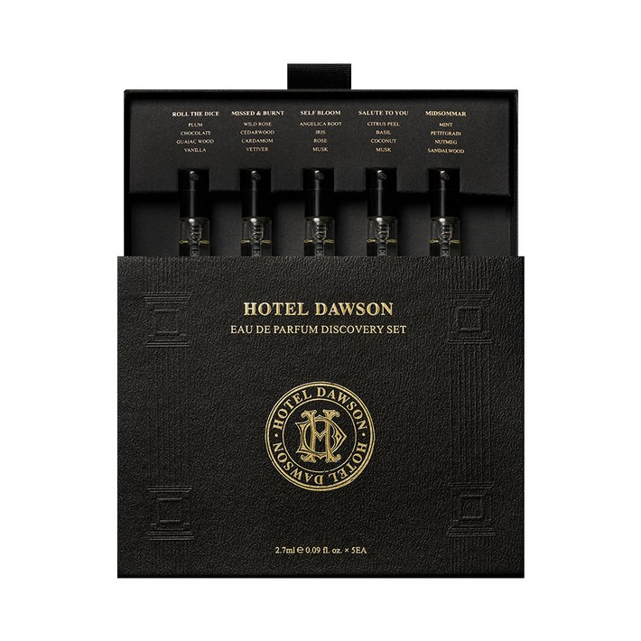 호텔도슨 오드퍼퓸 디스커버리세트 2.7ML 5종 호텔도슨 오드퍼퓸 디스커버리세트 2.7ML 5종