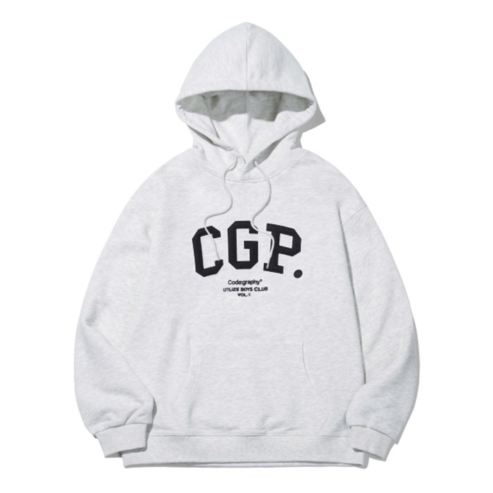코드그라피 CODEGRAPHY 기모 Ver. CGP 아치 로고 후드티라이트그레이 CBCFUTH100MG 153851