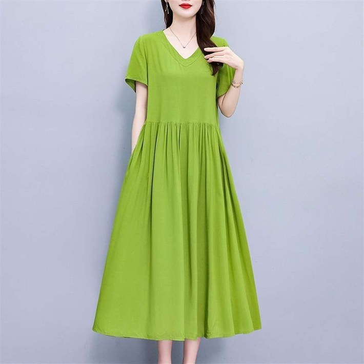 꽃무늬 여성 릴렉스핏 원피스 봄 여름 가을 경량 소재 캐주얼 스타일 D11