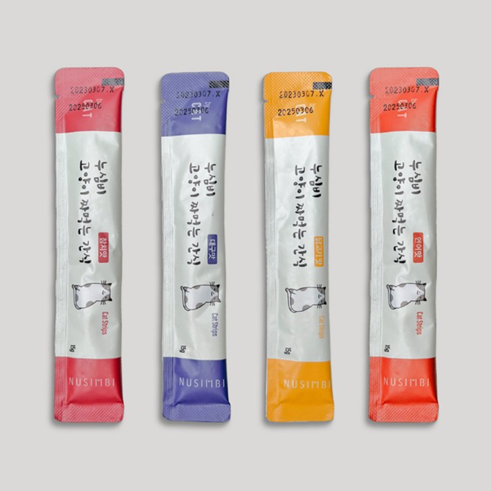 누심비 고양이 짜먹는 간식 길고양이 대용량 15g 3가지맛 90개, 참치맛, 대구맛, 연어맛, 15g, 90개
