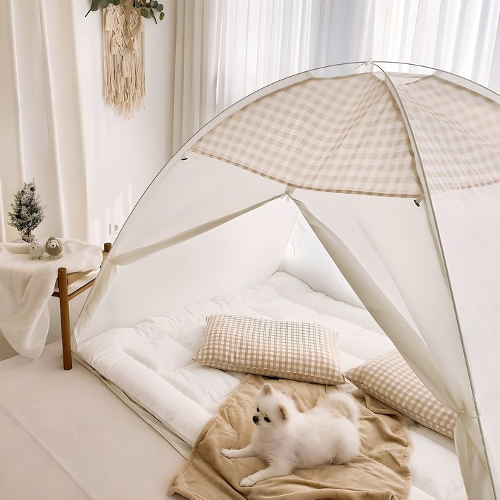 핫방 프리미엄 원터치 모던 난방텐트 2인용  보관가방