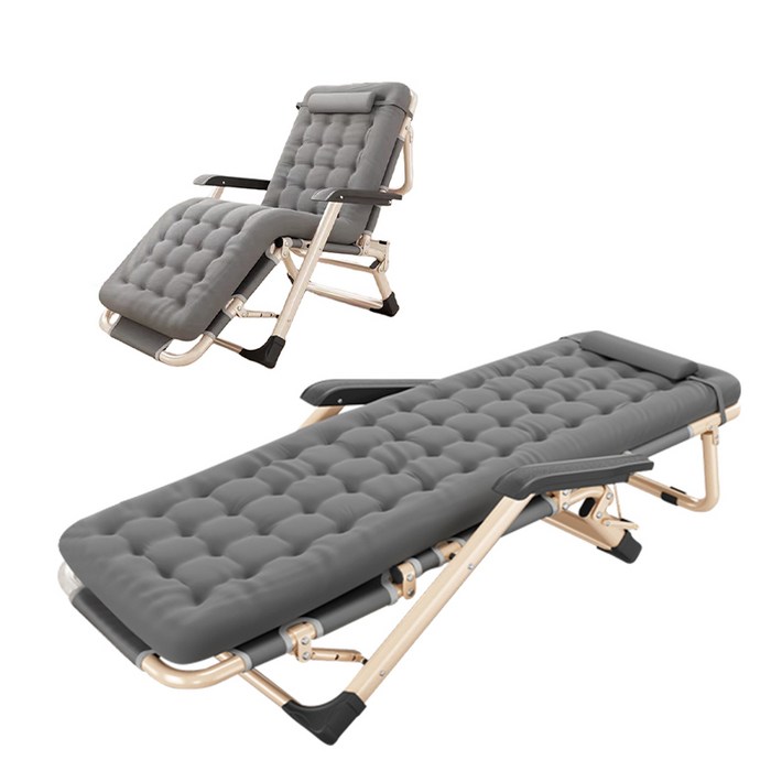 ComfyZone 2in1 접이식 야전침대 휴대용 3단 침대 캠핑의자 배게 쿠션