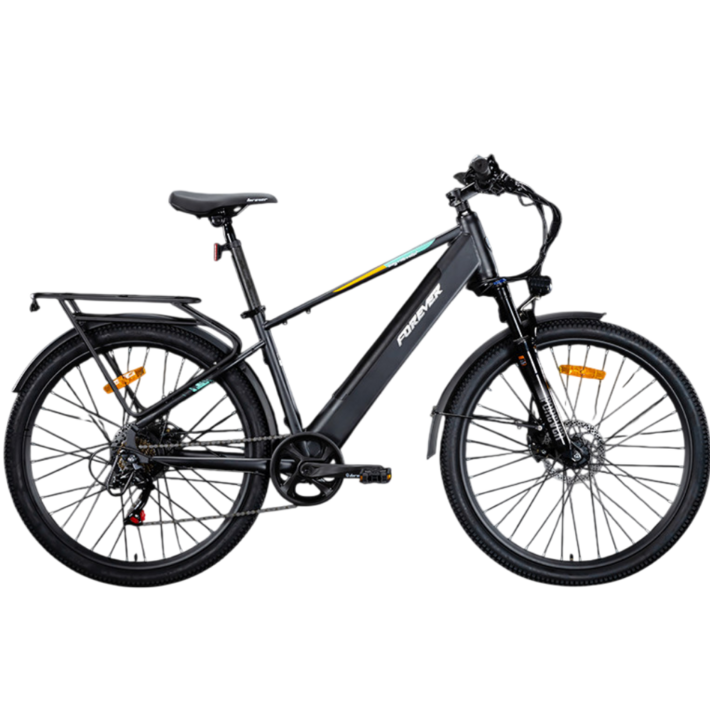 트레일맥스 배터리 탈부착 MTB 전기 자전거 PAS 26인치 NFC 출퇴근 배달용 자토바이 전동 바이크, 하바나 그레이, 알루미늄 합금