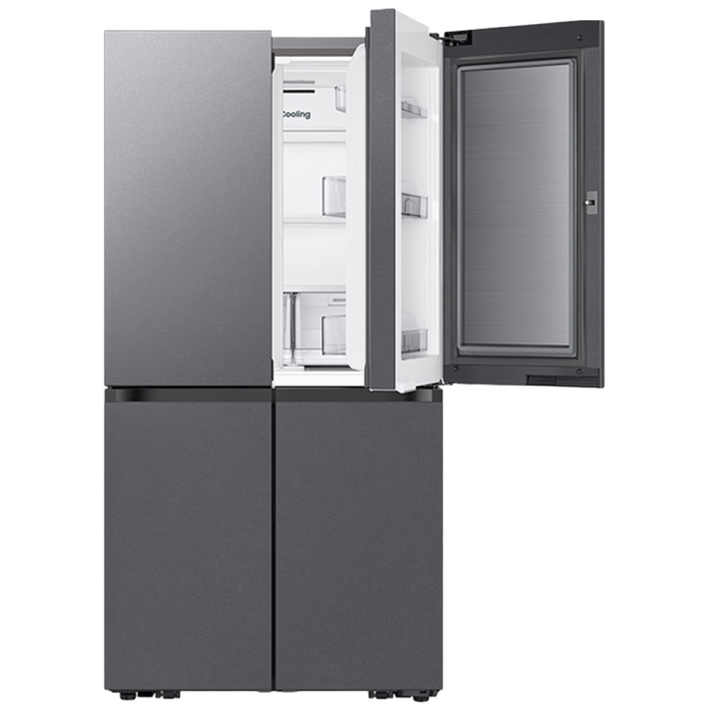 으뜸효율 삼성전자 비스포크 냉장고 4도어 902L RM70F90M1DD 1등급 AI절약 다크메탈 푸드쇼케이스