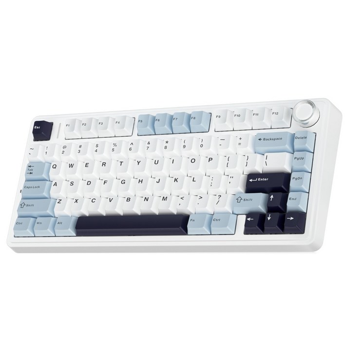 AULA F75유선무선 독립 키보드 LEOBOG 일반형 기계식 키보드, F75 화이트블루블랙, RGB wireless