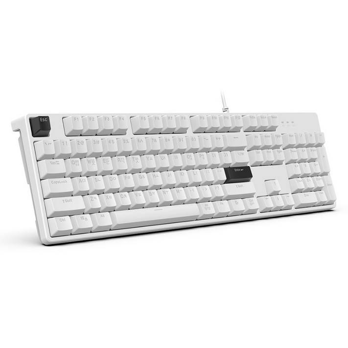 한성컴퓨터 유선 키보드, 적축, GK204, 화이트