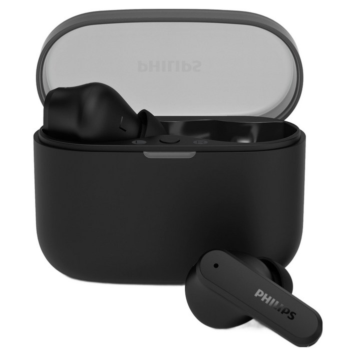 필립스 무선 ENC 노이즈캔슬링 커널형 블루투스 이어폰, 블랙, TAT2000