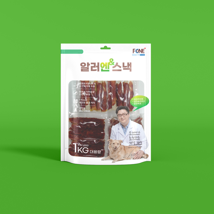 유통기한임박240611까지에프씨원 알러엔스낵 1kg 대용량 저알러지 강아지간식