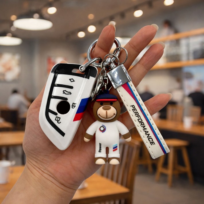 어니트 BMW 호환 곰돌이 키케이스 키커버 키링 키홀더