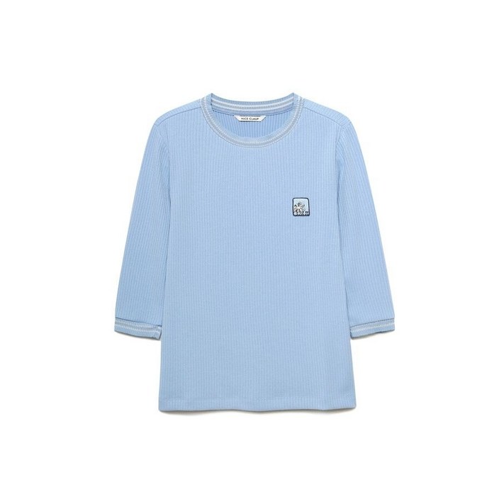 나이스클랍 텍스처 블록 티셔츠N243PWT718 297446