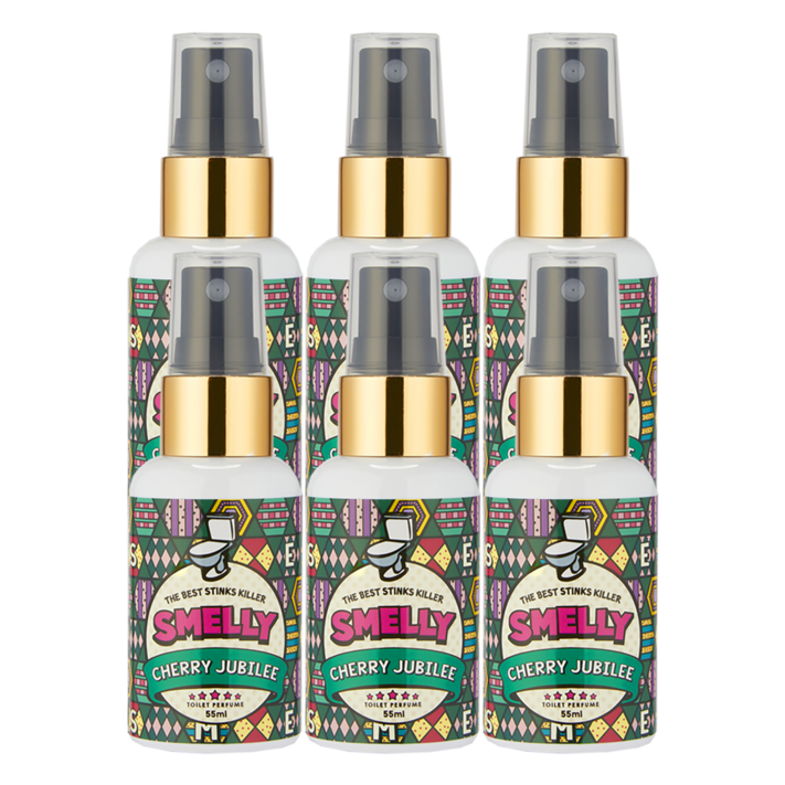 스멜리SMELLY 화장실용 탈취제 방향제 토일렛퍼퓸 체리쥬빌레 55ml, 55ml, 6개