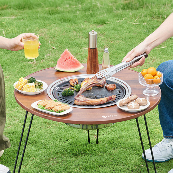 디프 다용도 우드 바베큐 화로 테이블