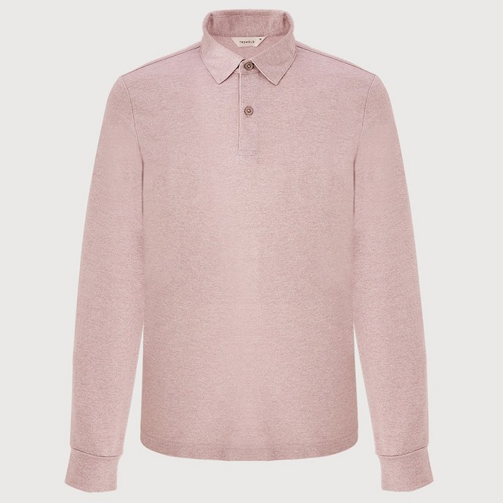 트레몰로 26년 봄 최저가 핑크 코튼 블렌드 카라 티셔츠 TRNAL6S1401