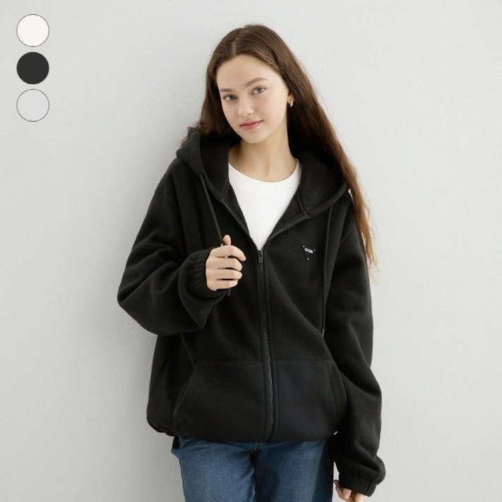 백화점정품 25년NEW 게스 GUESS 남녀공용 플리스 후드집업MP4K9471