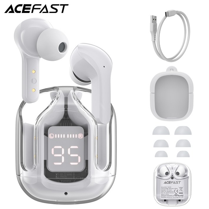 ACEFAST T6 블루투스 5.0 무선 이어버드 ENC 통화 소음 취소 스포츠 뮤직 이어폰, modern grey ACEFAST T6 블루투스 5.0 무선 이어버드 ENC 통화 소음 취소 스포츠 뮤직 이어폰, modern grey