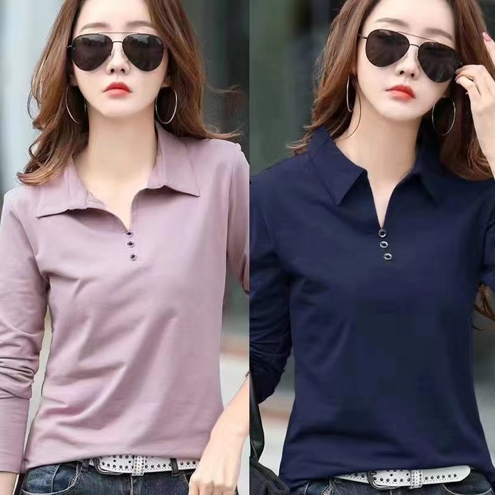 가은무역 TX083002 11 봄가을 여성 긴팔티 블라우스 티셔츠 카라넥 빅사이즈