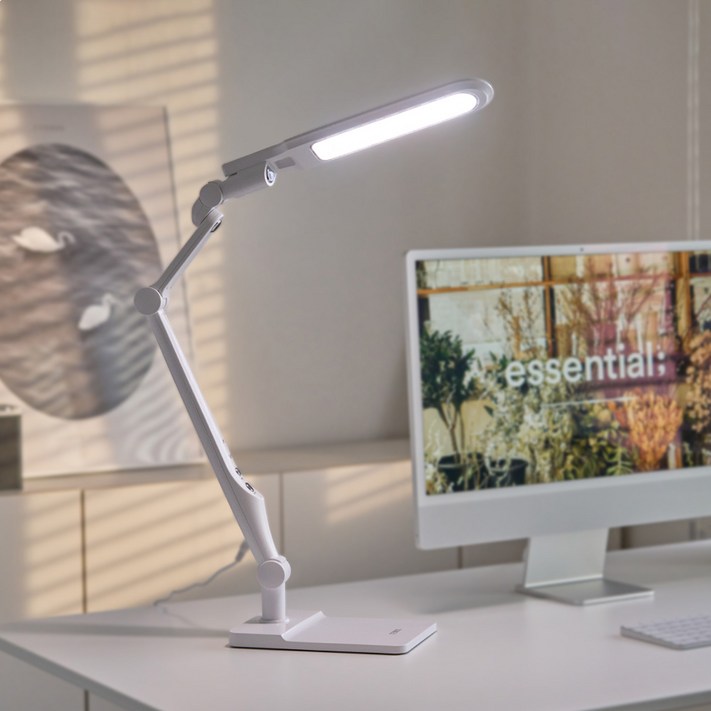 태니 책상스탠드 LED 블루라이트 차단 1600 화이트 태니 책상스탠드 LED 블루라이트 차단 1600 화이트