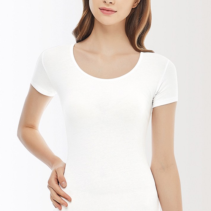제임스딘 여성 베이직 면스판 U넥 3부 여자 반팔 런닝 3매 제임스딘 여성 베이직 면스판 U넥 3부 여자 반팔 런닝 3매