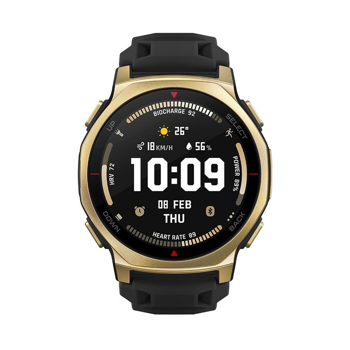 어메이즈핏 스마트워치 TREX 3 PRO, GPS  블루투스, 4.4cm, 블랙 골드