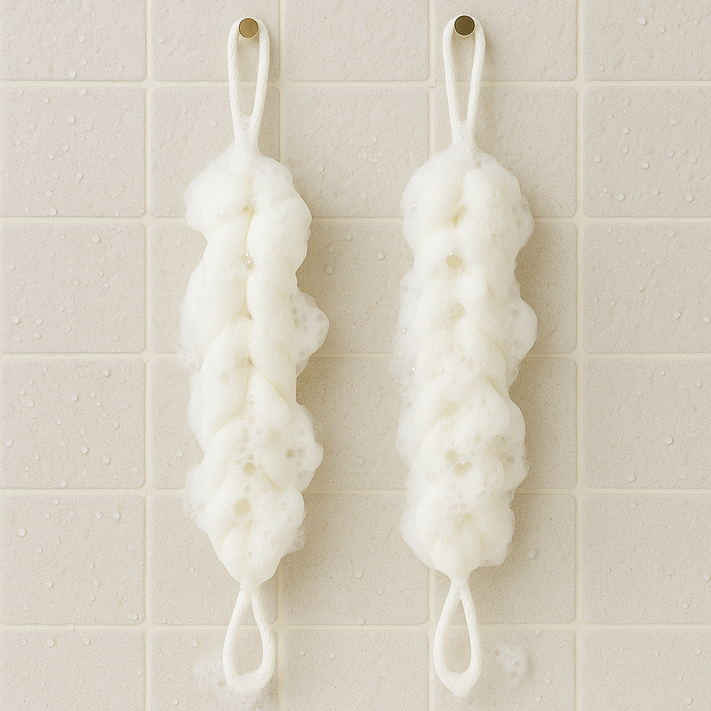 에스홈 뽀득뽀득 버블 샤워타월, 1개, 2개입, 화이트