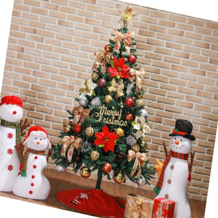 또팔아스토어 150CM 산타선물 스카치트리 풀세트 5104050146465A전구 크리스마스트리장식 성탄트리 트리장식