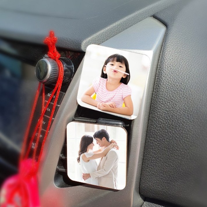 피앙세포토 31이벤트 차량용액자 송풍구형 커플 어린이집 주문제작, 1개, 직사각자석액자클립