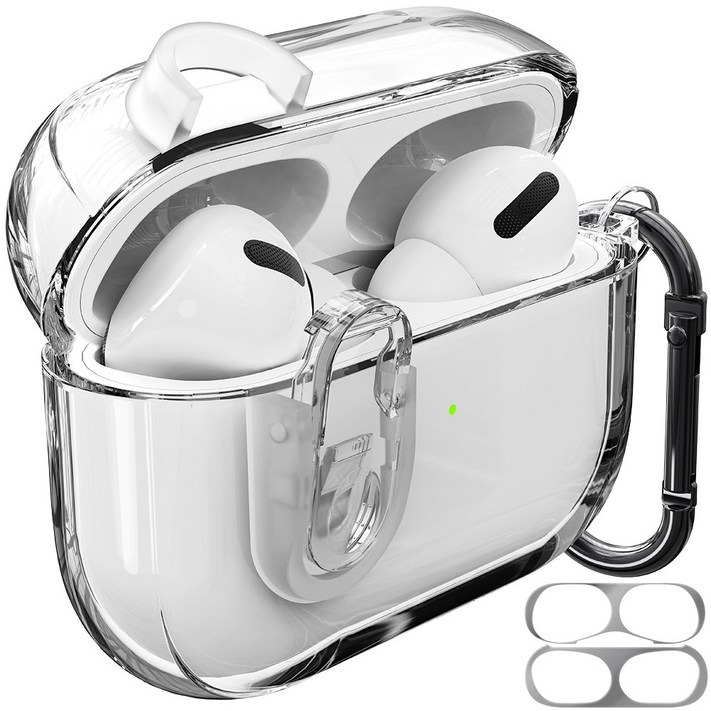 아이몰 변색방지 분실방지 에어팟 도어락 TPU 케이스  철가루 방지 스티커  카라비너 세트