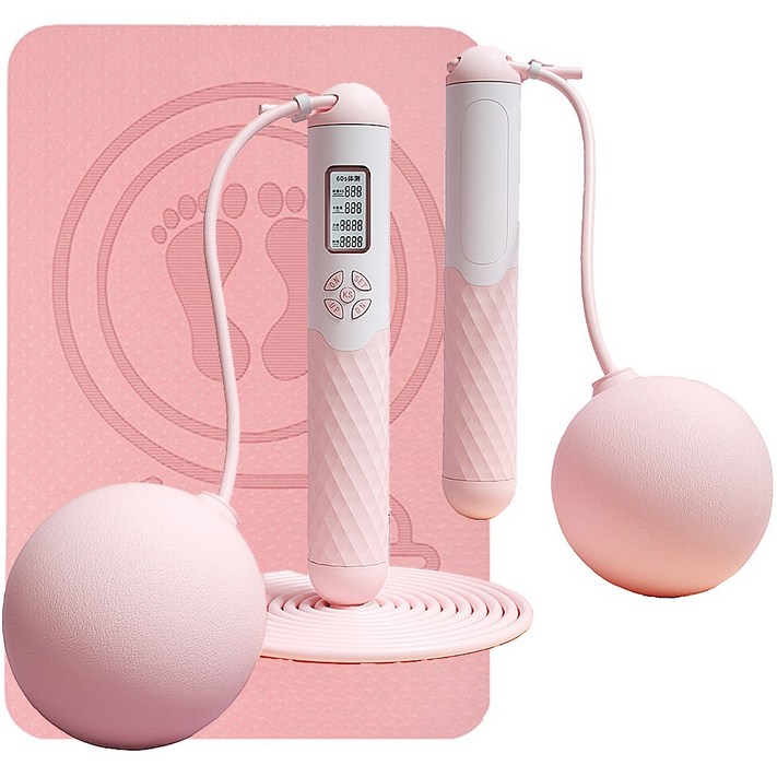 다라이프 칼로리측정 스마트 줄넘기  층간소음 방지 매트  대형볼  줄넘기 홈트세트 증정