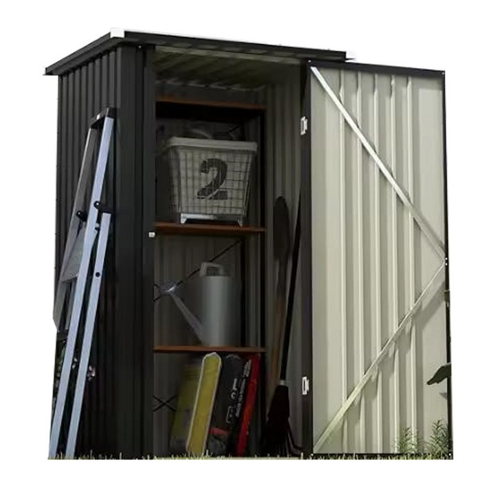 레드와이 소형 스틸창고 농막 조립식창고 간이 야외 이동식창고 블랙 전원주택, 스틸창고미니콜드그레이