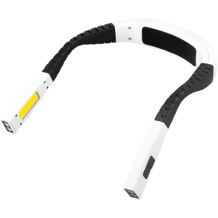 Maxestron 목걸이 조명 휴대용 독서등 LED 11가지 모드 넥밴드 무선 충전식 삼색온 라이트, 1개